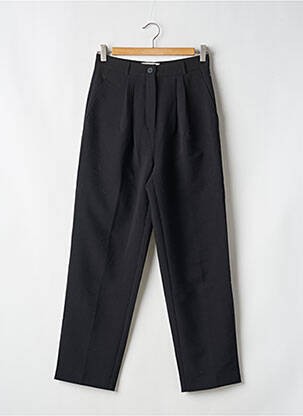 Pantalon droit fermeture zippée sous rabat boutonné noir SUD EXPRESS femme