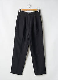Pantalon droit fermeture zippée sous rabat boutonné noir SUD EXPRESS femme