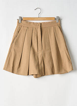 Short fermeture zippée sous rabat boutonné beige MANGO femme