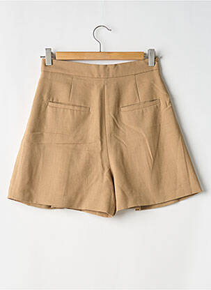 Short fermeture zippée sous rabat boutonné beige MANGO femme