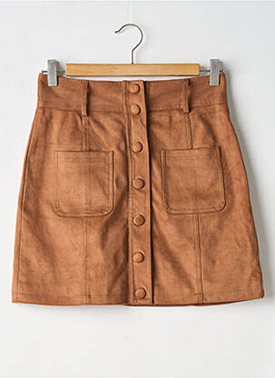 Jupe courte poches marron GARANCE femme