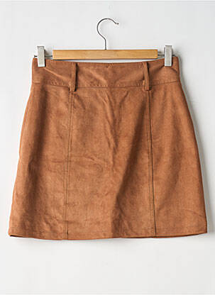 Jupe courte poches marron GARANCE femme