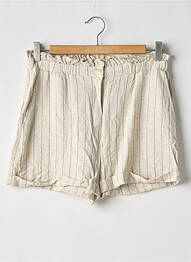 Short fermeture zippée sous rabat boutonné beige TEXTO femme