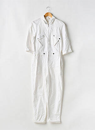 Combi-pantalon poches manches courtes blanc MAISON 123 femme