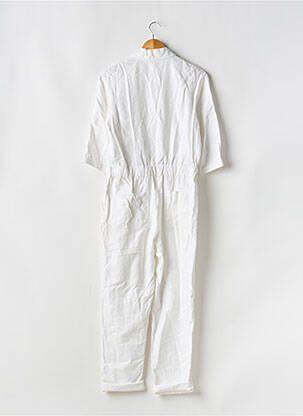 Combi-pantalon col chemisier manches courtes blanc MAISON 123 femme
