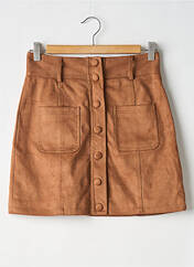 Jupe courte marron GARANCE pour femme seconde vue