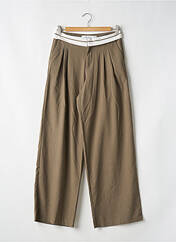 Pantalon droit vert BERSHKA pour femme seconde vue