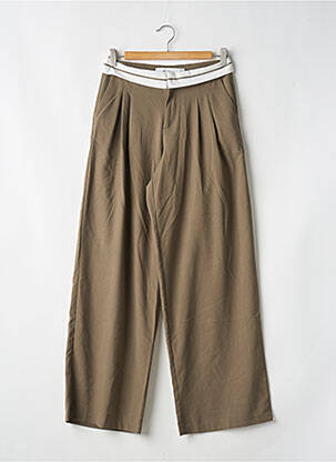 Pantalon droit vert BERSHKA pour femme