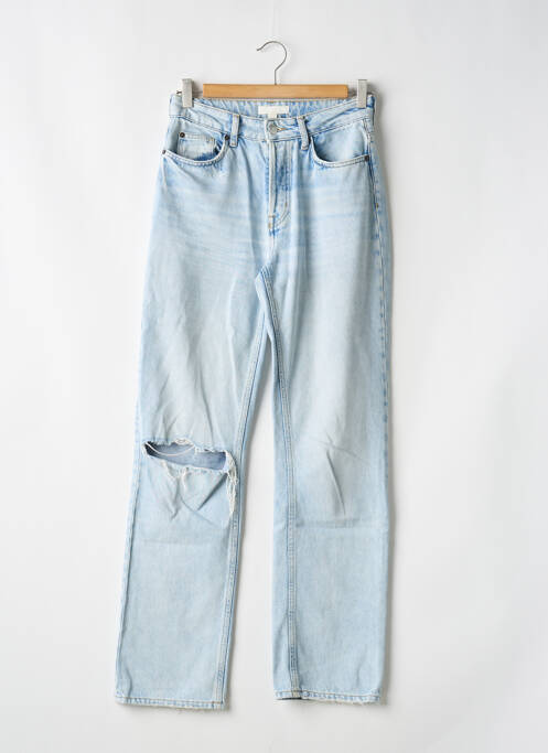Jeans coupe droite bleu H&M pour femme