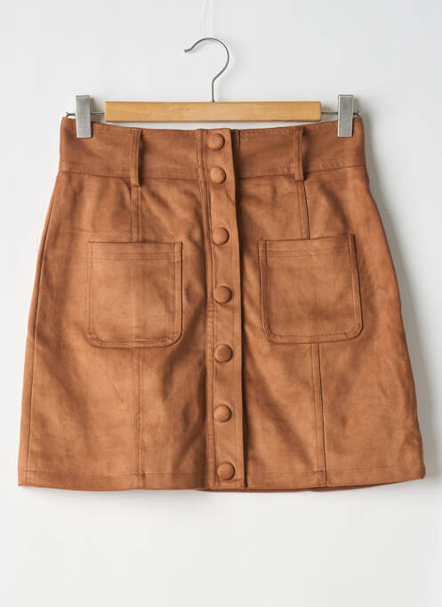 Jupe courte marron GARANCE pour femme