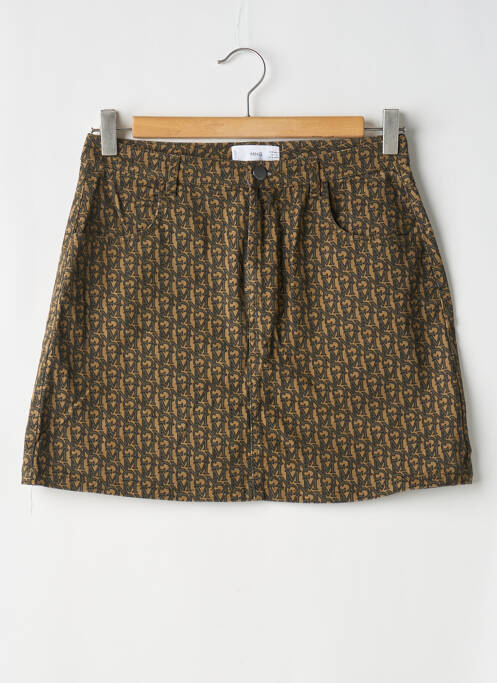 Jupe courte marron MANGO pour femme