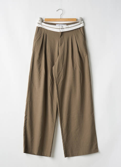 Pantalon droit vert BERSHKA pour femme