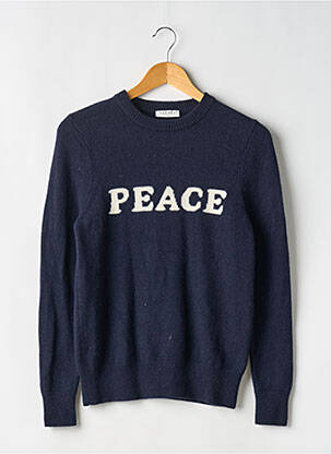 Pull coupe cintrée manches longues bleu SANDRO femme
