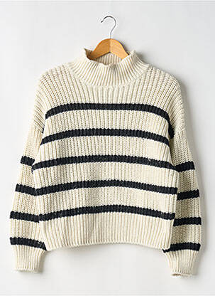 Pull coupe droite manches longues beige H&M femme