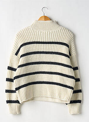 Pull coupe droite manches longues beige H&M femme