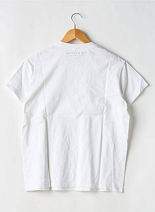 T-shirt sérigraphie floquée manches courtes blanc HOUMOUS femme
