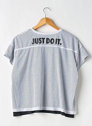 T-shirt coupe droite manches courtes blanc NIKE femme