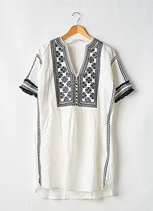 Robe courte blanc MANGO pour femme