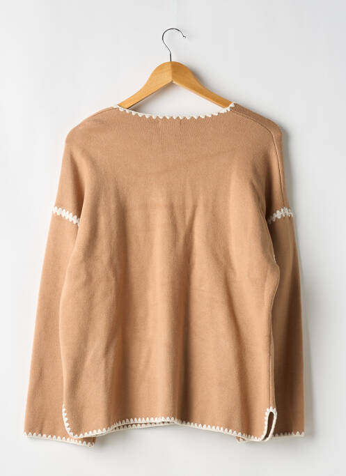 Gilet manches longues marron LILI & LALA pour femme