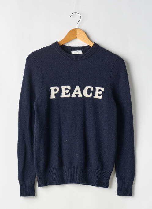 Pull coupe cintrée manches longues bleu SANDRO femme