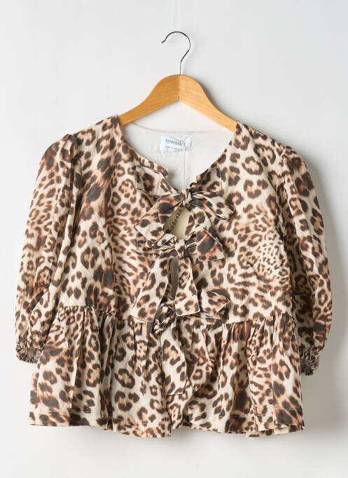 Top marron PEPPERMAYO pour femme