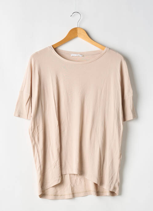 T-shirt beige MANGO pour femme