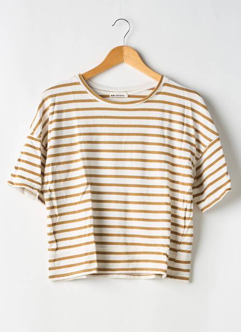 T-shirt blanc CAMAIEU pour femme