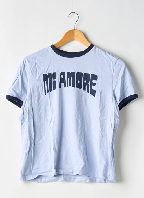 T-shirt bleu DIVIDED H&M pour femme