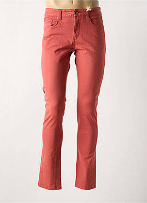 Pantalon slim fermeture zippée sous rabat boutonné rose PETROL INDUSTRIES homme