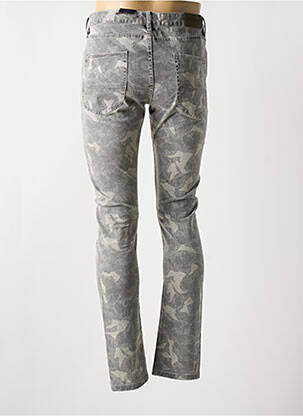 Pantalon slim fermeture zippée sous rabat boutonné gris SCOTCH & SODA homme