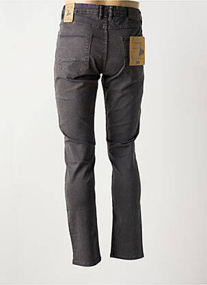 Pantalon slim fermeture zippée sous rabat boutonné gris SOLID homme
