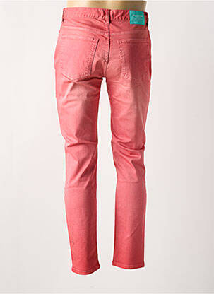 Pantalon slim fermeture zippée sous rabat boutonné rose FRENCH DISORDER homme