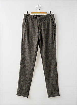Pantalon slim fermeture zippée sous rabat boutonné gris JACK & JONES homme