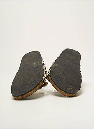 Mules/sabots tissage satiné talon plat jusqu'à 3cm noir SAN MARINA femme