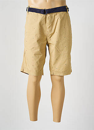 Bermuda tissage popeline taille normale beige PETROL INDUSTRIES homme
