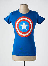 T-shirt stretch manches courtes bleu LOGOSHIRT homme