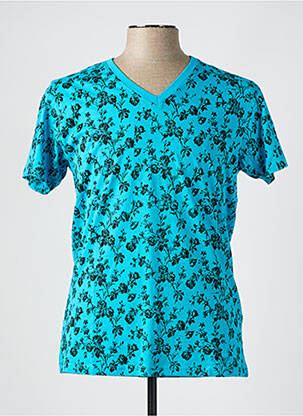 T-shirt coupe cintrée manches courtes bleu HOPENLIFE homme