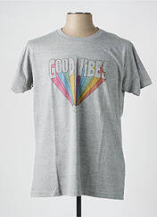 T-shirt gris RETRO ORIGIN pour homme seconde vue