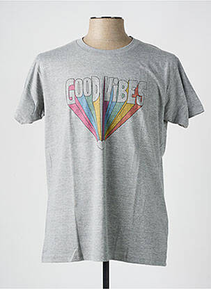 T-shirt gris RETRO ORIGIN pour homme