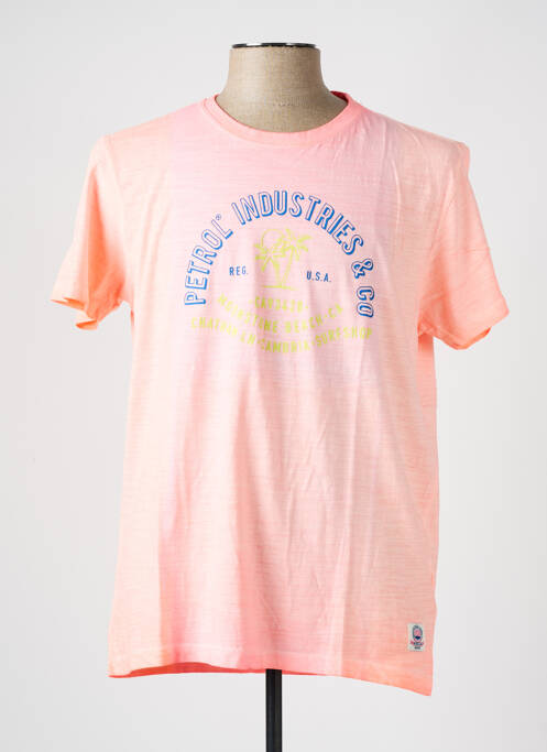 T-shirt orange PETROL INDUSTRIES pour homme