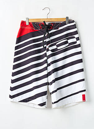 Short de bain imprimé rayures rouge OAKLEY homme