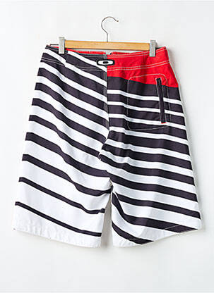Short de bain imprimé rayures rouge OAKLEY homme