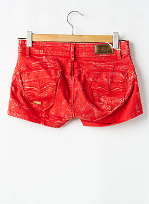 Short tissage denim rouge SALSA femme