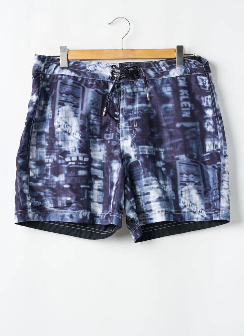 Short de bain tissage popeline bleu CALVIN KLEIN homme