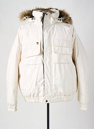 Doudoune poches a capuche blanc COLUMBIA homme
