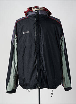 Parka fermeture zippée sous rabat scratché a capuche noir COLUMBIA homme