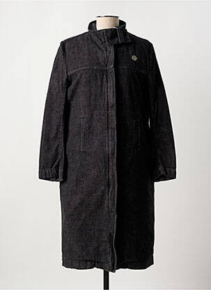 Manteau long coupe cintrée sans capuche noir CHIPIE femme