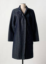 Manteau long coupe cintrée sans capuche bleu BE YOU K femme