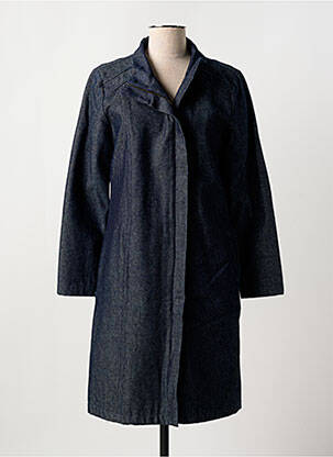 Manteau long coupe cintrée sans capuche bleu BEYOUK femme