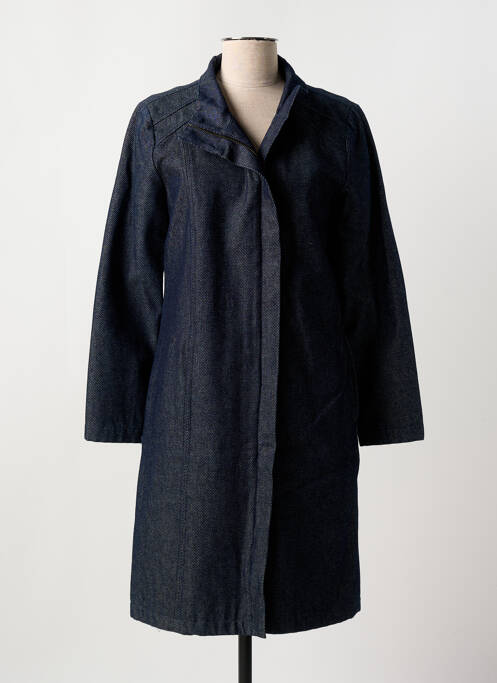 Manteau long coupe cintrée sans capuche bleu BE YOU K femme
